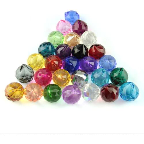8pcs/lot 40MM MIXED COLOR Crystal prism drop Crystal hanging ball for home&wedding decoration free shipping