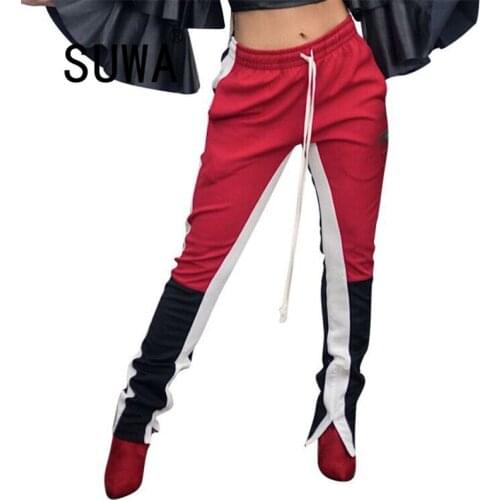 Active Women Sweatpants High Waist Sport Running Gym Stretch Sports Pants Casual Ladies Girls Drawstring Long Pants Joggers