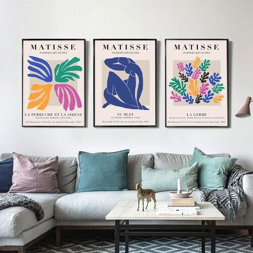 Henri Matisse Abstract Poster Mid Century Art Print Vintage Canvas Painting Modern Gallery Wall Picture Living Room Home Decor