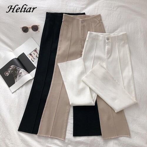 Heliar 2020 Spring Autumn Women Suit Pants Women Long Trousers Female Solid Long Pants For Women Suits Trousers With Pockets