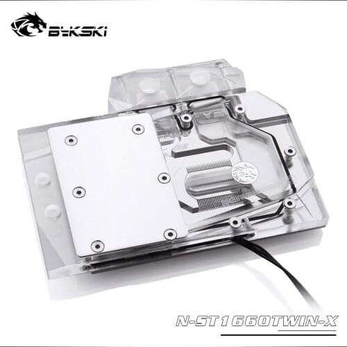 Bykski Water Block use for ZOTAC GTX1660 twin FAN / Full Cover Copper Radiator Block/ 12V RGB Light/ 5V A-RGB Light