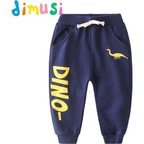 DIMUSI spring boys sport Trousers pants Boys Cotton Trousers autumn print pants for kid Long Pants children BC230