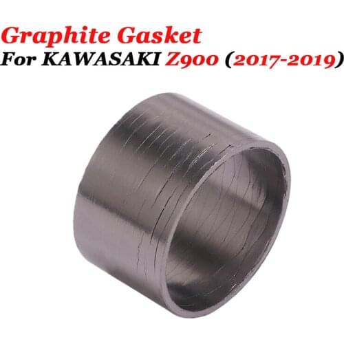 For KAWASAKI Z900 2017 2018 2019 Motorcycle Exhaust Pipe Graphite Gasket To Muffler Silencer Gasket Seal Tube Link Pipe Gasket