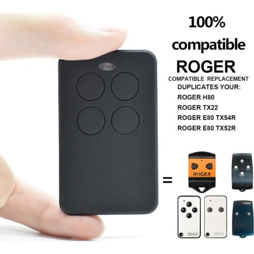 ROGER Remote Control Gate Door Opener Roger H80 TX22 E80 TX52R TX54R TX1 TX10 Garage Door Remote Control Duplicator