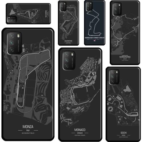 Formula 1 Racing Circuit For POCO X3 M3 F1 F2 Pro F3 Case For Xiaomi Mi 11 9T 10T Pro Mi 9 8 Note 10 Lite Cover