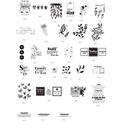 French Transparent Clear Stamp for DIY scrapbooking/Card Making C624