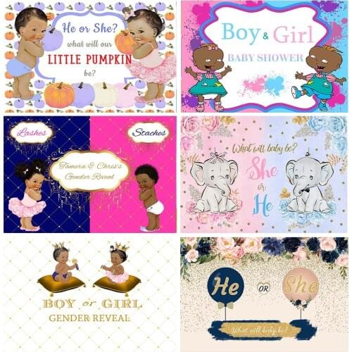 GFUITRR Gender Reveal Photo Backdrops Birthday Party Photography Backgrounds Customized Banners Photo Props