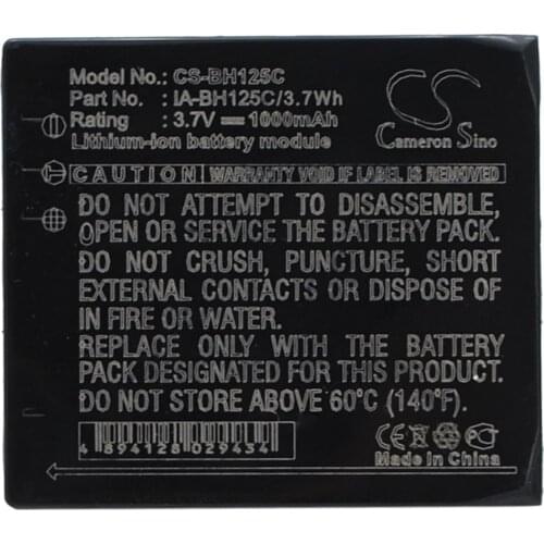 Cameron Sino Camera Replacement Li-ion Battery 1000mAh For IA-BH125C Sanyo HMX-R10, HMXR10BN, H Free Tools