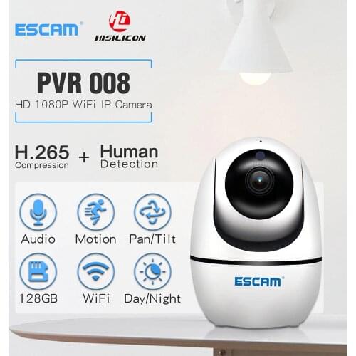 Humanoid Tracking ESCAM PVR008 Security Wifi Camera 2MP 1080P Wireless PTZ Camera Motion Detection P2P Mini IP Camera