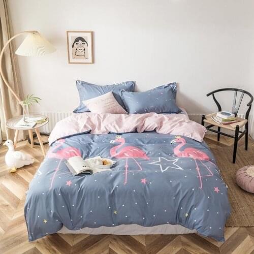 Dot Gray Girl Boy Bed Cover Set Duvet Cover Adult Child Bed Sheet and Pillowcases Comforter Bedding Set