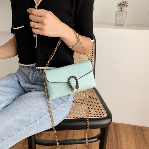 Purses and handbags Pure color simple PU leather summer bags for women 2021 chain luxury womens bag crossbody bags for women
