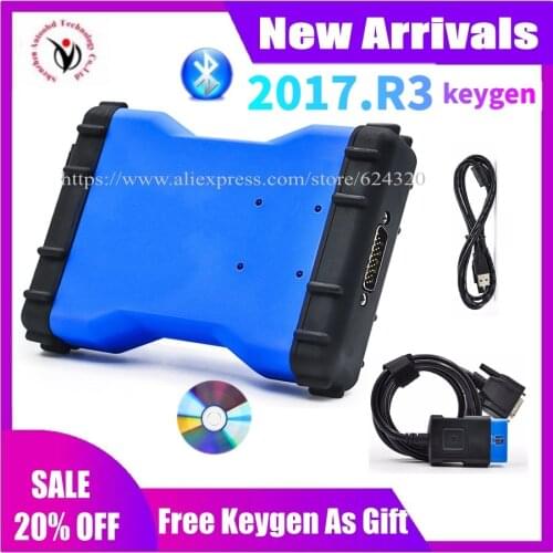 Hot Sale NEW VCI vd ds150e cdp with Bluetooth 2016.R0 keygen for delphis obd2 diagnostic tool led 3in1 Scanner for car& trucks