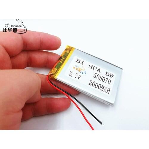 Li-Po 3.7V,2000mAH,505070 ( polymer lithium ion battery ) Li-ion battery for tablet pc,GPS,mp3,mp4,cell phone,speake