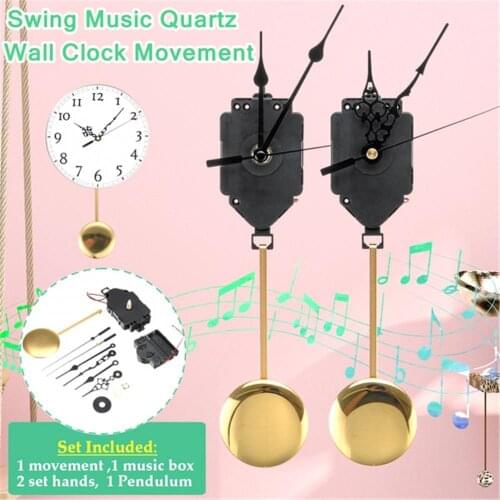 Pendulum Clock Movement DIY Quartz Pendulum ABS Frameless Clock Mechanism Hourly Time Swing Kit Workmanship Long Shaft Parts