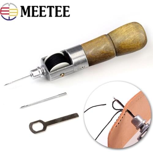 Meetee Leather Stitching Hand Sewing Tool DIY Manual Sewing Machine Thread Leather Craft for Belt Shoemaker Repair Tools