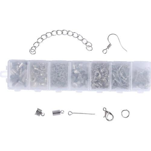 Jewelry Making Kit Jewelry Findings Starter Kit Jewelry Beading Making - Earring Hook, Rings,Lobster Clasp ,Extend Chain