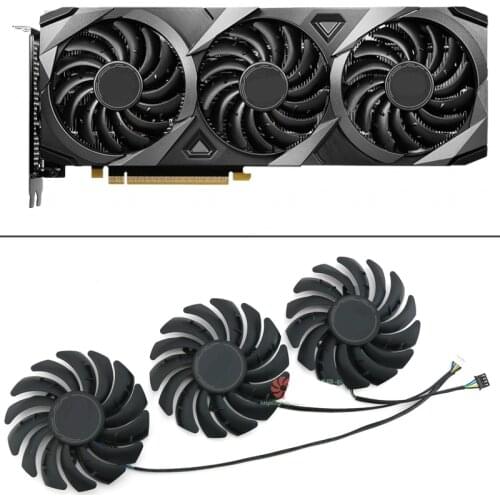 NEW 3pcs 87MM PLD09210S12HH RTX 3090 GPU FAN For MSI GeForce RTX 3060 Ti VENTUS RTX3080 RTX 2070 DUKE Graphics card Fan
