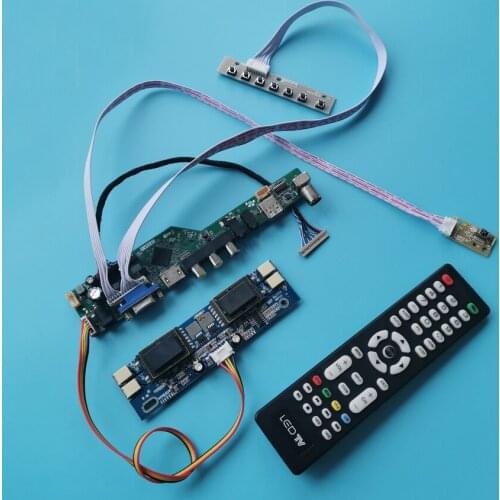 1280*768 VGA+AV+USB controller drive board for LQ170K1LW01/LQ170K1LW02/LQ170K1LW11 DIY kit LCD monitor 4-CCFL LVDS 20-Pin