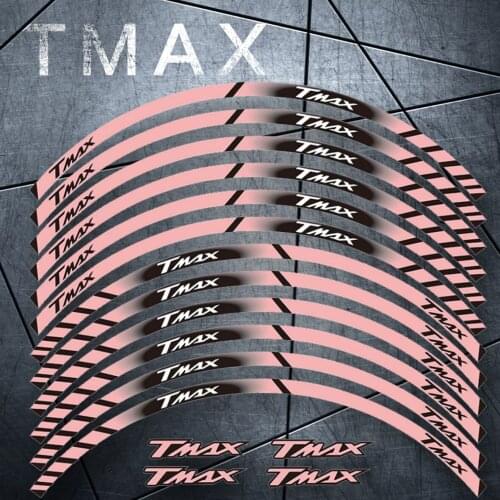 FIT YAMAHA TMAX TMAX500 TMAX530 500 530 15'' 12 X Bordo Spesso Esterno Rim Sticker Banda Wheel Stickers