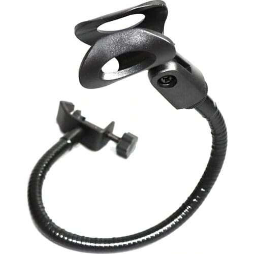 Flexible Gooseneck Microphone Stand with Desk Clamp for Radio Broadcasting Studio, Live Broadcast Equipment, Stations