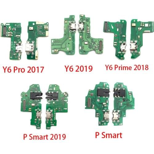 20pcs/lot USB Power Charging Connector Plug Port Dock Flex Cable For Huawei Y6 Y5 Y7 Pro Y9 Prime 2017 2018 2019 P Smart