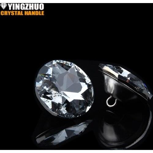 Knob Hot Sale K9 20/25/30mm Crystal Sofa Soft Button Rhinestones Buttons 50pcs/lot Package Buckle Decorative Glass Wholesale