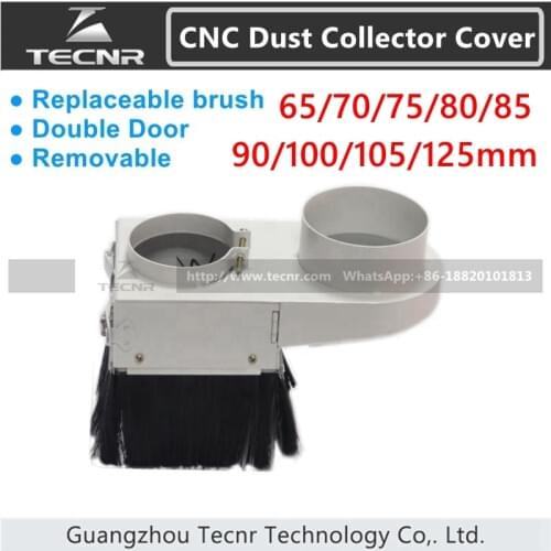 TECNR removable cnc dust collector cover diameter 65mm 70mm 75mm 80mm 85mm 90mm 100mm 105mm 125mm for CNC engraving machine