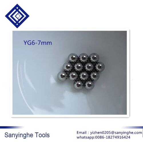 50 pcs/lots High hardness 7mm YG6 Alloy balls Tungsten carbide ball for milling cutter/bearing fittings precision instrument