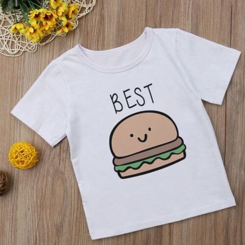 Cute Style T Shirt Boy Best Friend And Pink Balloon Dream Up Fashion Printing T-shirt Girl White Kid Clothes Kawaii Short Sleeve