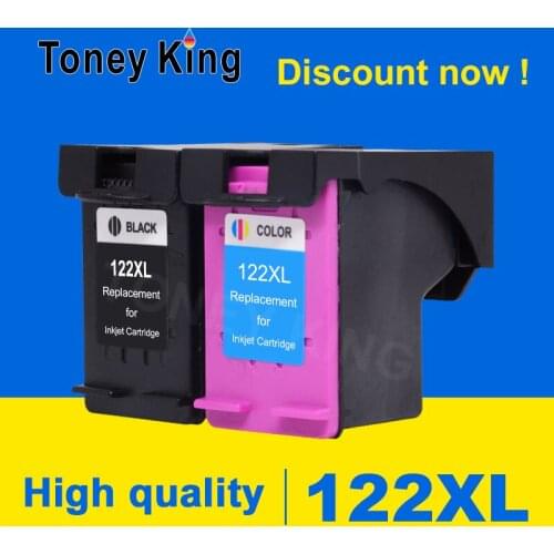 Toney King 122XL Refilled Ink Cartridge Replacement For HP 122XL Envy 5530 4632 Deskjet 3000 3052A 3054 3540 1000 2000 Printer