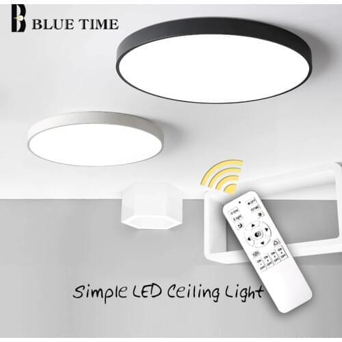 Modern LED Chandelier For Living Room Bedroom Lustre Round Ceiling Chandelier Lighting Fixture Lampara Techo Black&White Lamps