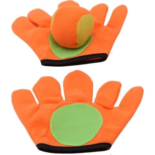 1Set Small/large Gloves Sticky Ball Children Sucker Racket Gloves Sticky Ball Throw Ball Exercise Training