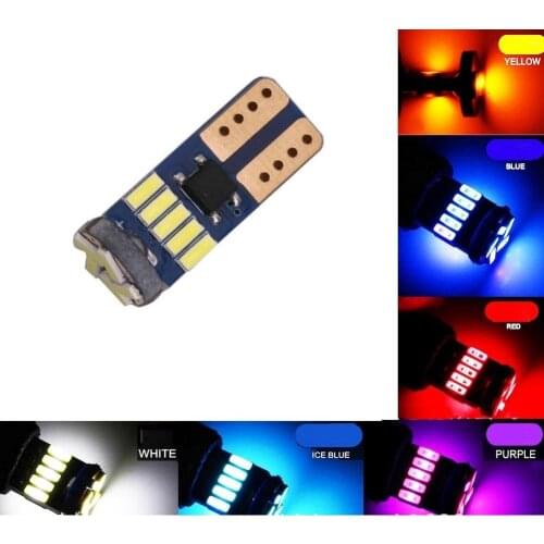 1PCS T10 W5W LED Bulb 15SMD 4014 12V 6000K Car Interior Map Dome Lights Parking Light Auto Signal Lamps For Car Accessories