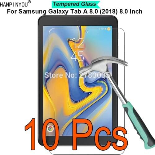10 Pcs/Lot For Samsung Galaxy Tab A 8.0 (2018) SM-T387W SM-T387V 9H Hardness 2.5D Tempered Glass Film Screen Protector Guard