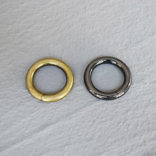 50 Pcs 15mm O Ring Unwelded Key Ring Leather Bag Belt Strap Dog Chain Buckle Snap Clasp Clip Trigger Bag Parts Accessories 15-O