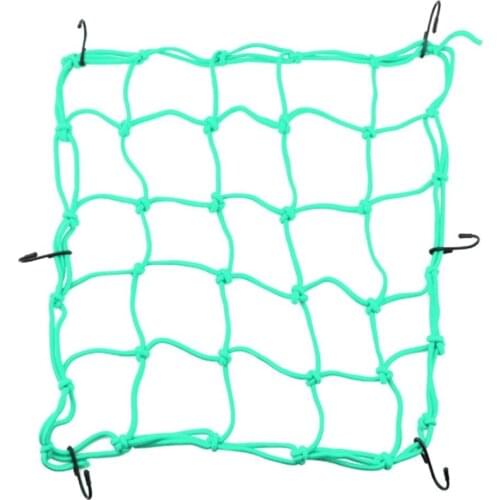 6 Hooks Motorbike Motorcycle Cargo Hold Down Net Green 40*40cm