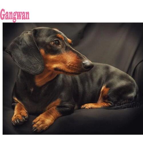 Diamond painting Dachshund rhinestones full square round drill Diy 5d diamond embroidery animal cute Dog cross stitch mosaic art