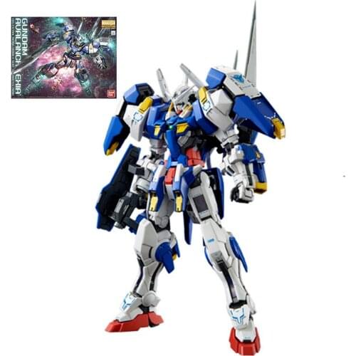 BANDAI Gundam MG 1/100 Avalanche Exia GN-001/hs-A01D Kids Assembled Toy Robot Anime Action Figures Model Collection With Bracket