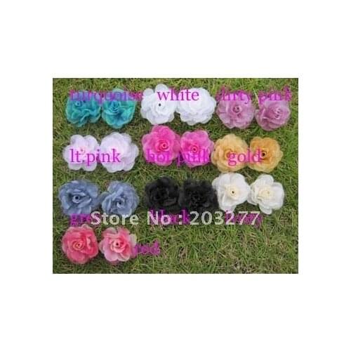 Free shipping!36pcs/lot 10colors for your pick 11/2'' sillk rose flower