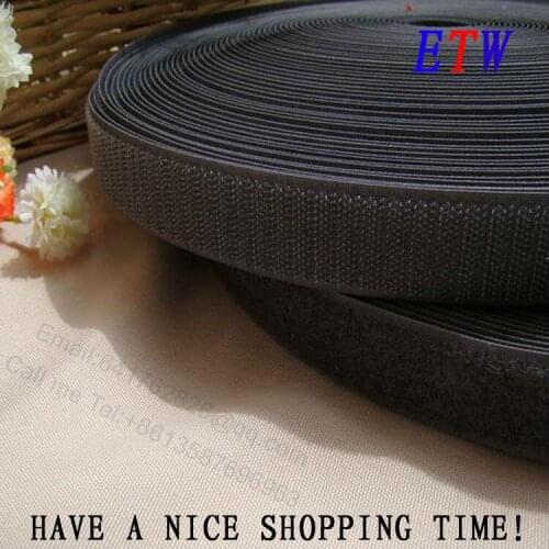 Free shipping! 5/8"(16mm) Black Sew-On Magic Fastener Tape Hook & Loop Tape For DIY, 27 Yards/set, for wholesales and retail