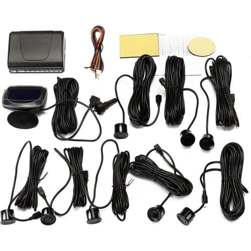 Wireless LCD Parking Sensor Kit 8 Sensors Before and After Car Reversing Buzzer Monitor Auto Alarm System
