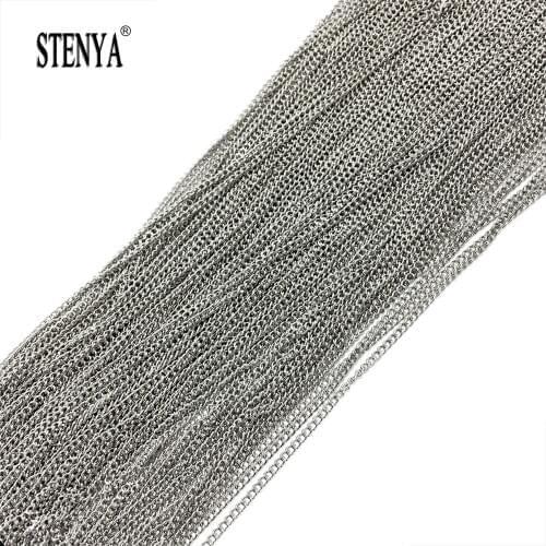 Stenya 5 Meter Link-Opened Chain Tassel Charms Jewelry Making Findings 2 mm Loop Bracelet Necklace Earrings Dangle Cable Connect
