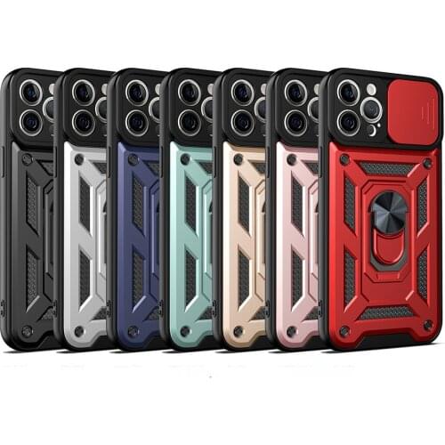 Lens Protection Case for IPhone 11 12 Pro Max Finger Magnetic Ring Holder Cover for IPhone 7 8 Plus XR X XS Max Shockproof Coque