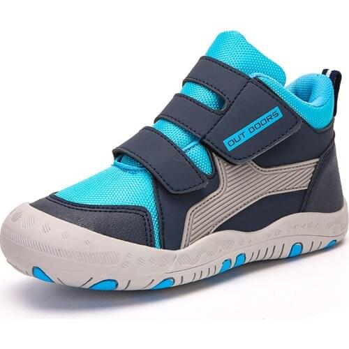 Childrens Winter Casual Shoe Boys Oxford Cloth Anti-Collision Toe Casual High Top Outdoor Casual Sport Shoe Mountaineering Shoe