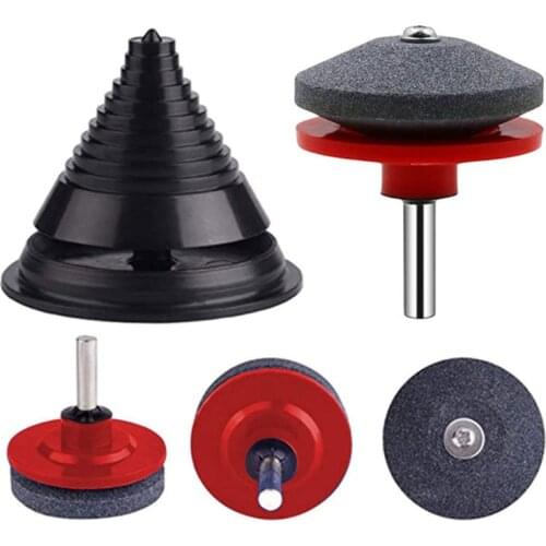 Mower Blade Balancer Sharpener Lawn Mower Tractor Garden Yard Tools Set Parts 4 Lawn Mower Sharpener+1 Lawn Mower Blade Balancer