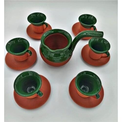 Ceramic turkish coffee cup authentic coffee set cappadocia handmade coffee pot