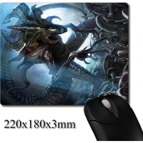 Alien Queen with soldier aliens CG printed Heavy weaving anti-slip rubber office mouse pad Coaster Party favor gifts 220x180x3mm