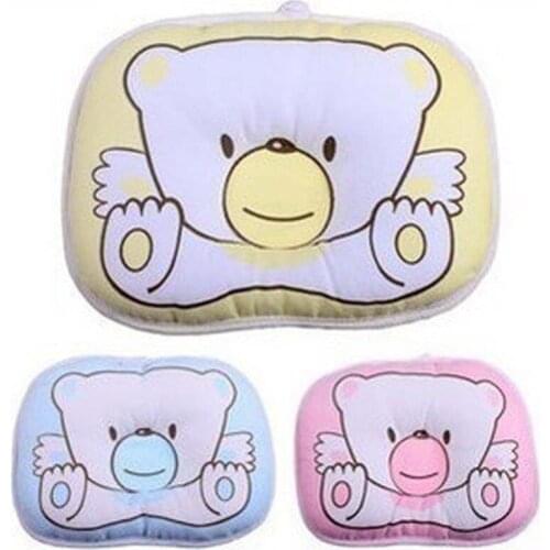 1PCS Newborn Infant Soft Neck Support Print Bear Head Shape Baby Infant Comfortable Sleep Shaping Pillow