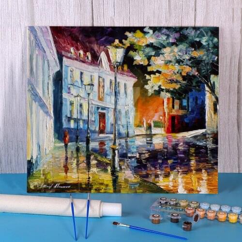 Red At Night DIY Painting By Numbers Complete Kit Oil Paints 50*70 Painting On Canvas New Design For Children Handicraft