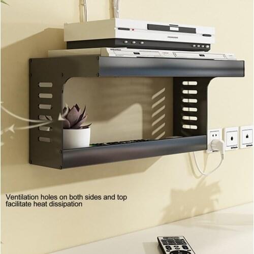 Wall Mount Shelf Easy To Install Bracket For Wifi Router TV Set-Top Box/DVD Player Stand/Telephone Holder Rack Shelf Bracket